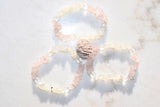 [1] CHARGED Moonstone Rose Quartz Crystal Bracelet w / Quartz REIKI Energy!