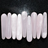 Charged 4" Fluorescent Pink Mangano Calcite Wand Reflexology Massage ~50g