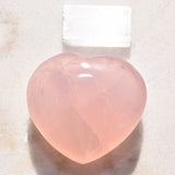 [1] Himalayan Rose Quartz Crystal Puffy Heart / Palm Stone Reiki ZENERGY GEMS