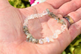 CHARGED Moonstone Labradorite Crystal Stretchy Bracelet w / Quartz REIKI Energy!