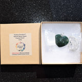 CHARGED Moss Agate Crystal Heart Perfect Pendant + 20" Chain