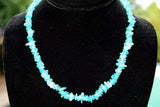 CHARGED Neon Blue Apatite Crystal Chip 18" Necklace Healing Energy WOW!!!