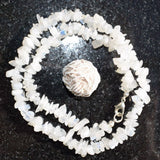 CHARGED Premium Rainbow Moonstone Crystal Chip 18" Necklace Healing REIKI WOW!