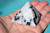 [1] Charged 2" (50mm) Himalayan Rainbow Moonstone Pyramid Crystal Energy ~95g