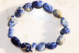 CHARGED Sodalite Crystal Bracelet Tumble Polished Stretchy ENERGY REIKI WOW!!!