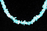 CHARGED Neon Blue Apatite Crystal Chip 18" Necklace Healing Energy WOW!!!