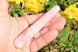 Charged 4.5" Rose Quartz Massage Wand Crystal Healing Energy REIKI ~72g