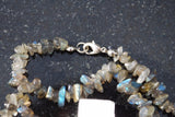 CHARGED Labradorite Crystal Chip Necklace + 18" Healing Energy LOTS OF FLASH!!!