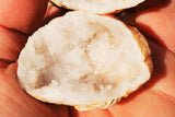 [3] Three x 2" Natural Geode Pairs Crystal Geode Quartz Druze Specimen Moroccan