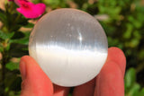 Selenite Crystal Sphere of Psychic Awareness POWERFUL 2" - 2.5" - ZENERGY GEMS