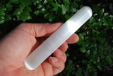 ZENERGY GEMS:Amazing Pure WHITE Selenite Crystal Massage Wand Rounded POWERFUL