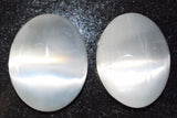 [2] LG 3" SELENITE POCKET PALM WORRY STONES Healing Reiki - ZENERGY GEMS