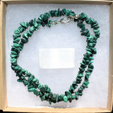 CHARGED Premium Malachite Crystal Chip 18" Necklace Healing Energy REIKI WOW!!!