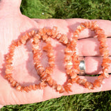 Premium CHARGED Sunstone Crystal Chip Stretchy Bracelet REIKI