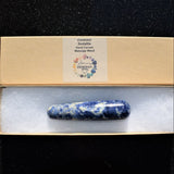 Charged Sodalite Round 4" Wand Reflexology Massage Crystal Healing 80g-120g