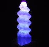 4.0" Spiral Tower of Peace Selenite Healing Crystal 252g [1] : ZENERGY GEMS