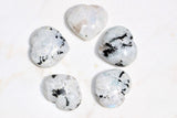 [1] Himalayan Rainbow Moonstone Crystal Puffy Heart / Palm Stone Healing Reiki