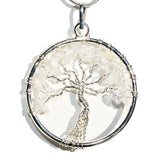 CHARGED Amplifier (Clear) Quartz Tree of Life Perfect Pendant 20" Silver Chain