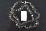 CHARGED Labradorite Crystal Chip Necklace + 18" Healing Energy LOTS OF FLASH!!!