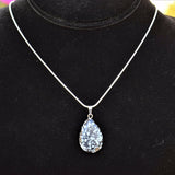 Perfect Pendant Snowflake Obsidian Teardrop Pendant + 20" Chain GROUNDING!