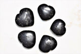 [1] Himalayan Black Tourmaline Crystal Puffy Heart / Palm Stone Healing Reiki