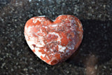 [1] MD Red Brecciated Jasper Crystal Puffy Heart Palm Stone Reiki ZENERGY GEMS