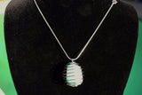 CHARGED Amazonite Crystal Perfect Pendant EMPOWERING COURAGE + 20" Silver Chain