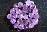 CUTE Baby Tibetan Amethyst Sphere Perfect Pendant + 20" Silver Chain