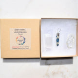 CHARGED Faceted K2 Granite (Azurite) Crystal Perfect Pendant + 20" Chain