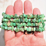 Premium CHARGED Chrysoprase Crystal Chip Stretchy Bracelet REIKI Energy!