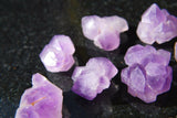 5 CUTE Tibetan Elestial Amethyst Crystal Clusters Reiki [USA] 250cts WOW!!!