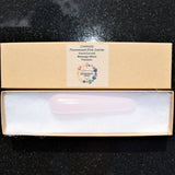 Charged 4" Fluorescent Pink Mangano Calcite Wand Reflexology Massage ~50g