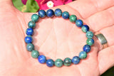 Premium CHARGED Chrysocolla Crystal 8mm Bead Bracelet Stretchy ENERGY