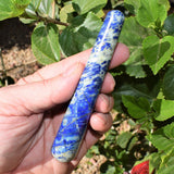 Charged 4.5" Lapis Lazuli Massage Wand Crystal Healing Energy ~100g