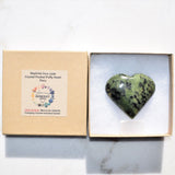 [1] MD Nephrite Inca Jade Crystal Puffy Heart / Palm Stone Reiki ZENERGY GEMS