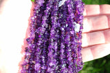 CHARGED Dark Premium Amethyst Crystal Chip 18" Necklace REIKI WOW!!!