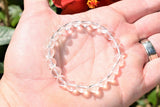 Premium CHARGED Amplifier Quartz Crystal 8mm Bead Bracelet Stretchy ENERGY REIKI