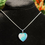 Perfect Pendant Radiant Opalite Heart Pendant + 20" Chain by ZENERGY GEMS