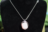 CHARGED Rhodochrosite Crystal Perfect Pendant HEART TEACHER + 20" Silver Chain