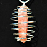 CHARGED Hematoid Fire Quartz Crystal Perfect Pendant 20" Silver Chain REIKI