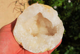 [2] Two x 4" Natural Geode Pairs Crystal Geode Quartz Druze Specimen Moroccan