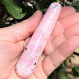 CHARGED Rhodochrosite 4.0" Crystal Wand Reflexology Massage Energy Healing 96g