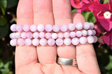 [1] Premium CHARGED Pink Kunzite Crystal 8mm Bead Bracelet Stretchy ENERGY REIKI