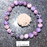 Premium CHARGED Charoite Crystal 8mm Bead Bracelet Stretchy ENERGY REIKI