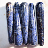 Charged Himalayan Sodalite Crystal 4" Massage Wand Reflexology 56g-70g