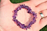 Premium CHARGED Premium (Light) Amethyst Crystal Chip Stretchy Bracelet REIKI