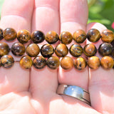 Premium CHARGED Golden Tiger Eye Crystal 8mm Bead Bracelet Stretchy ENERGY REIKI