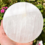 [3 - Pack - 2nd Quality] 6" Selenite Disc Polished Flat Crystal Charging Station