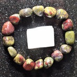 CHARGED Dragon's Blood Jasper Bracelet Tumble Polished Stretchy ENERGY REIKI