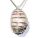 CHARGED Cinnabrite Crystal Perfect Pendant 20" Silver Chain REIKI Energy